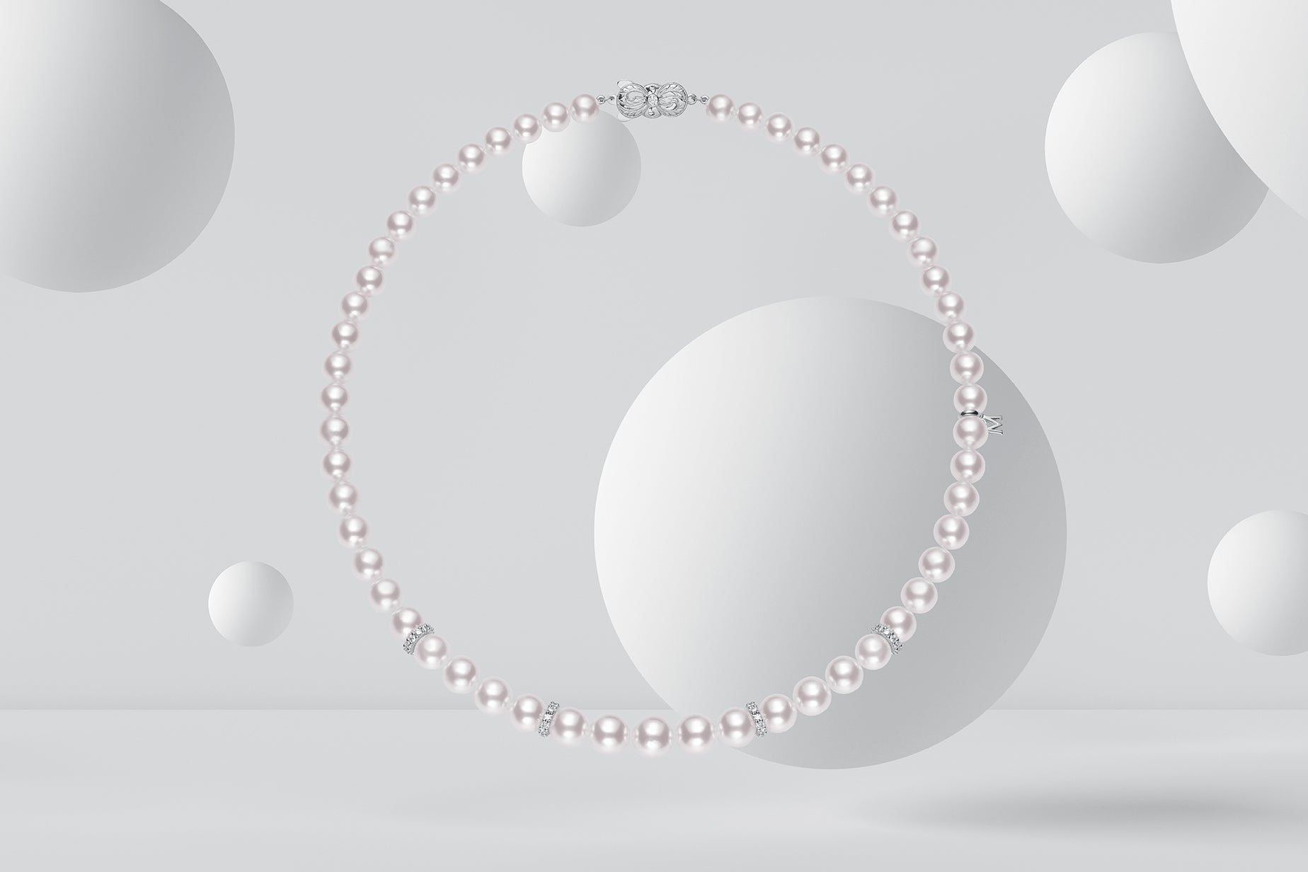 Cherry Blossom Collection Akoya Cultured Single Pearl Pendant in