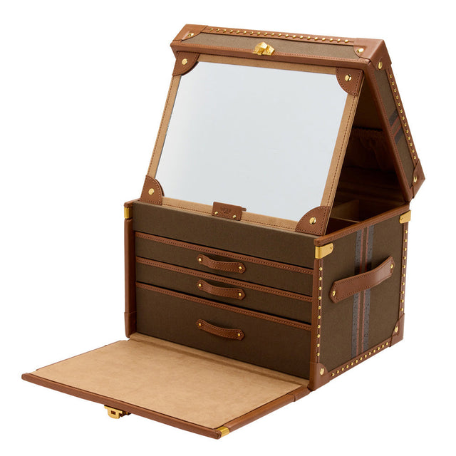 Wolf Ida Trunk Jewellery Box Khaki