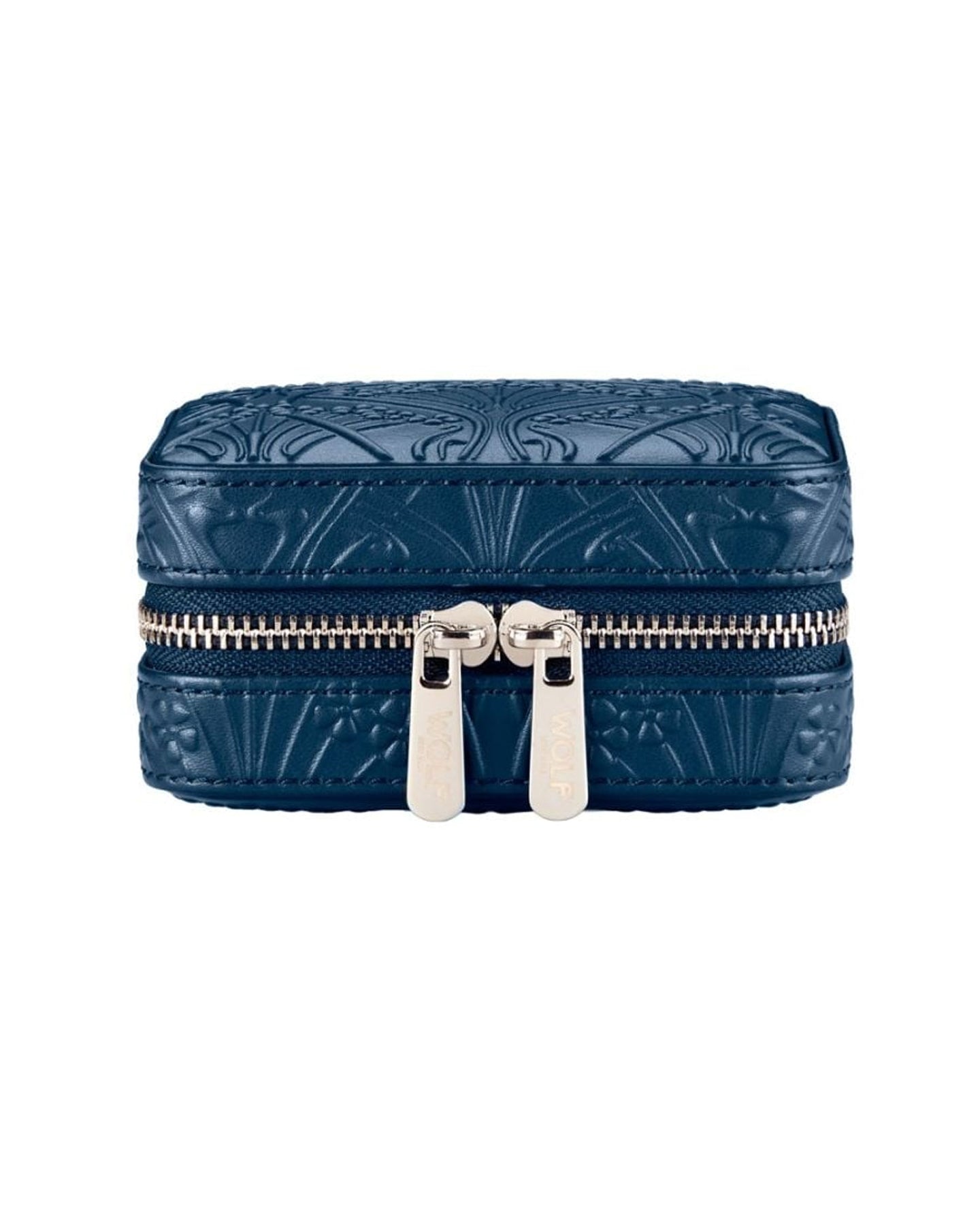 WOLF X LIBERTY Small Travel Jewellery Zip Case - Navy | House of