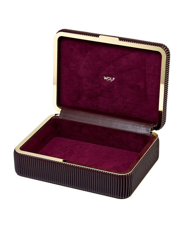 Wolf Bella Medium Jewellery Box Bordeaux