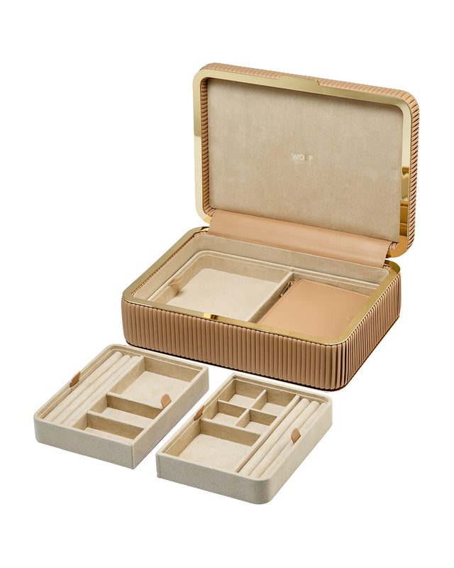 Wolf Bella Medium Jewellery Box Mocha