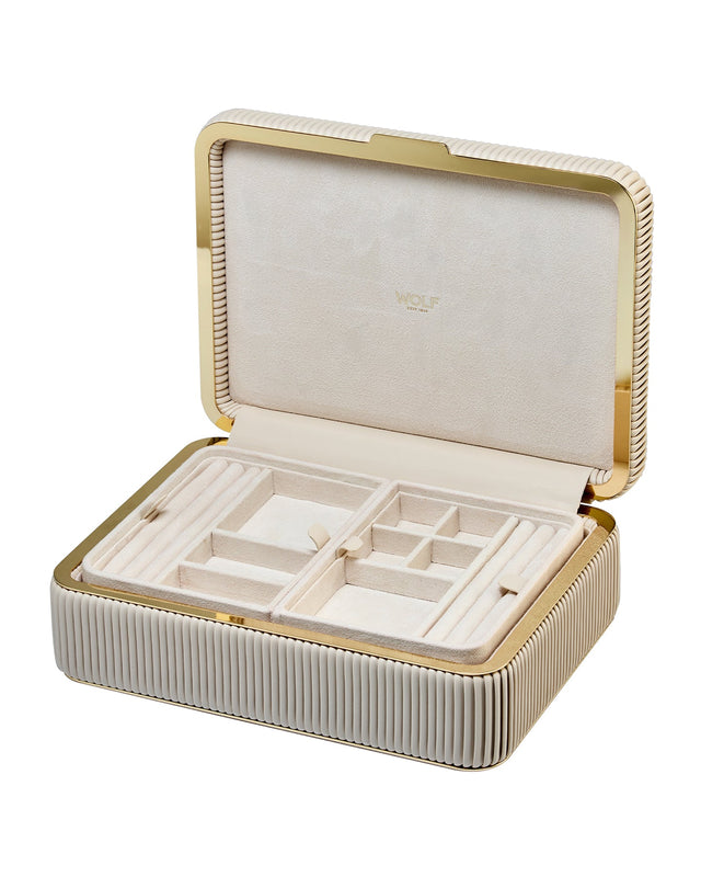Wolf Bella Medium Jewellery Box Bone
