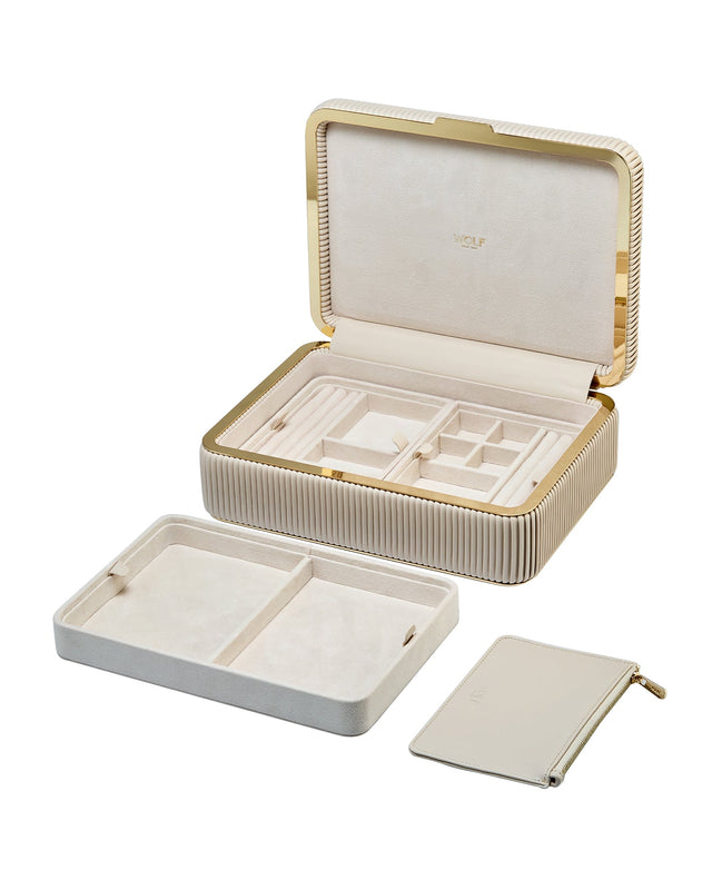 Wolf Bella Medium Jewellery Box Bone