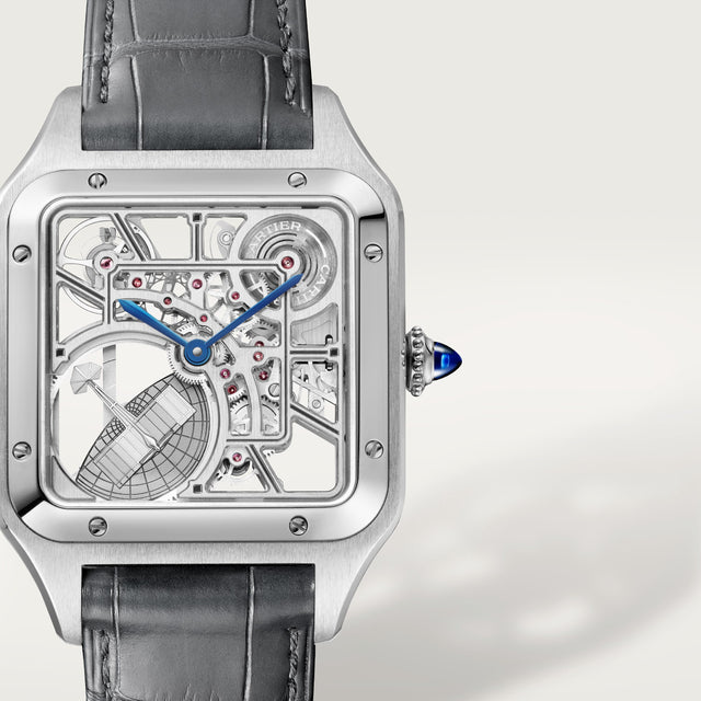 Santos-Dumont Skeleton watch with Micro-Rotor