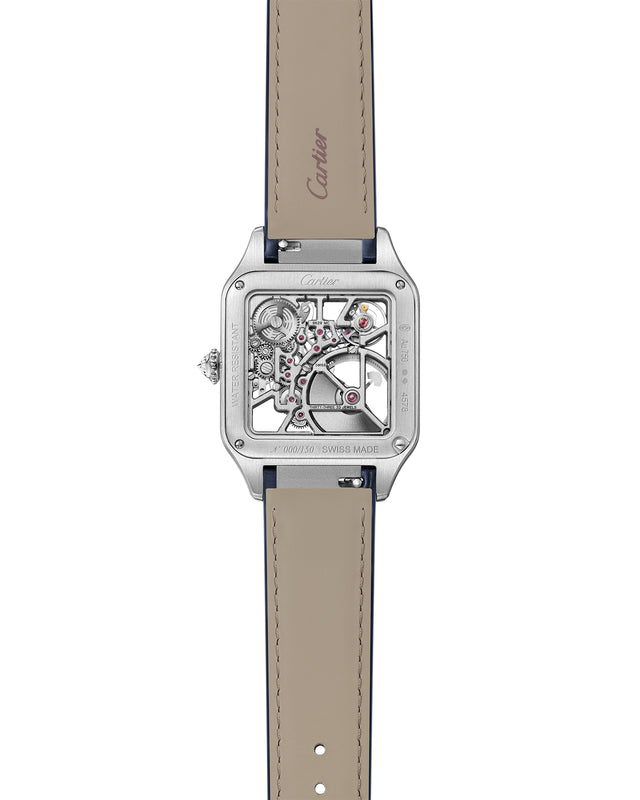 Santos-Dumont skeleton watch equipped with a micro-rotor