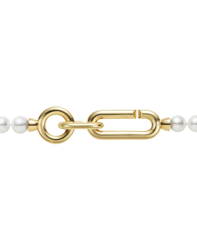 M Code Akoya Cultured Pearl Necklace with 18K Yellow Gold Clasp