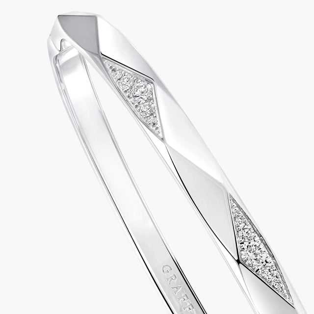 Laurence Graff Signature Faceted Pavé Diamond Bangle