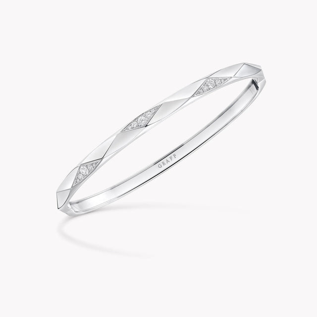 Laurence Graff Signature Faceted Pavé Diamond Bangle