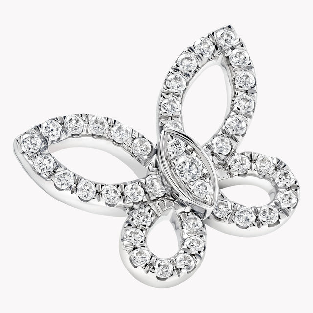 Mini Butterfly Silhouette Diamond Earrings