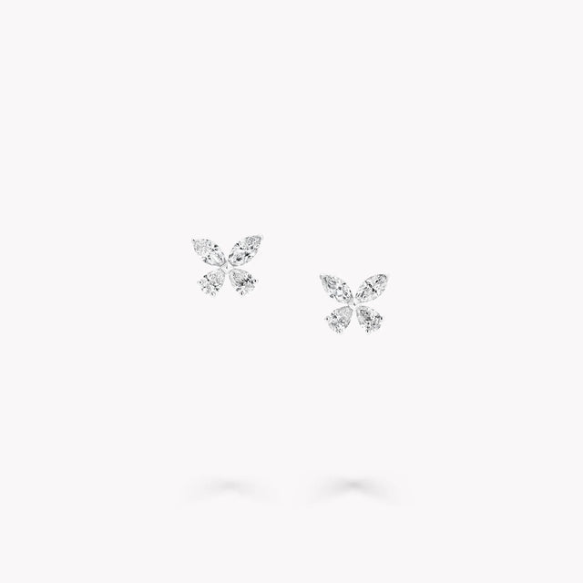 Classic Butterfly Diamond Petite Stud Earrings