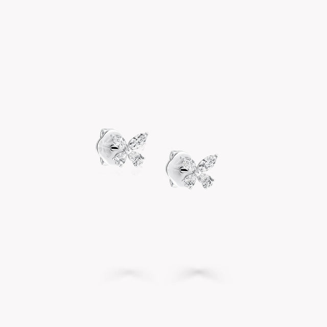 Classic Butterfly Diamond Petite Stud Earrings