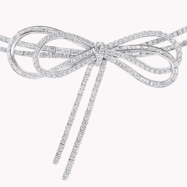 Tilda’s Bow Diamond Double Strand Necklace