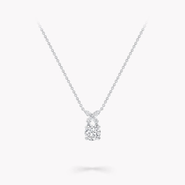 Classic Butterfly Round Diamond Pendant