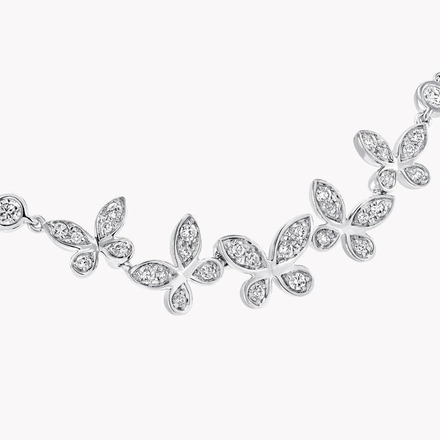 Butterfly Petite Pavé Diamond Line Pendant