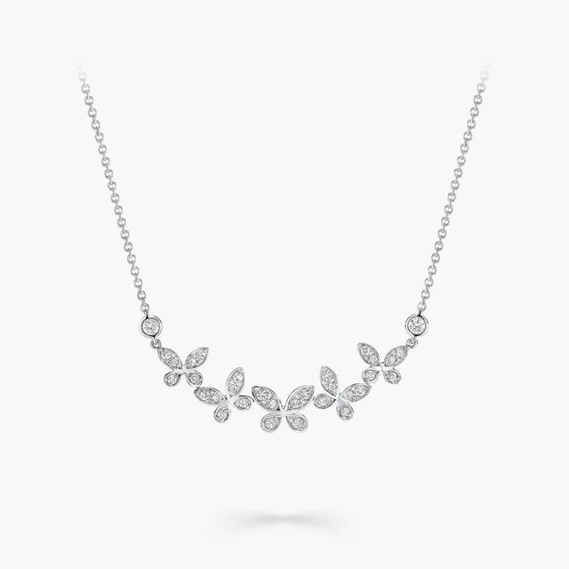 Butterfly Petite Pavé Diamond Line Pendant
