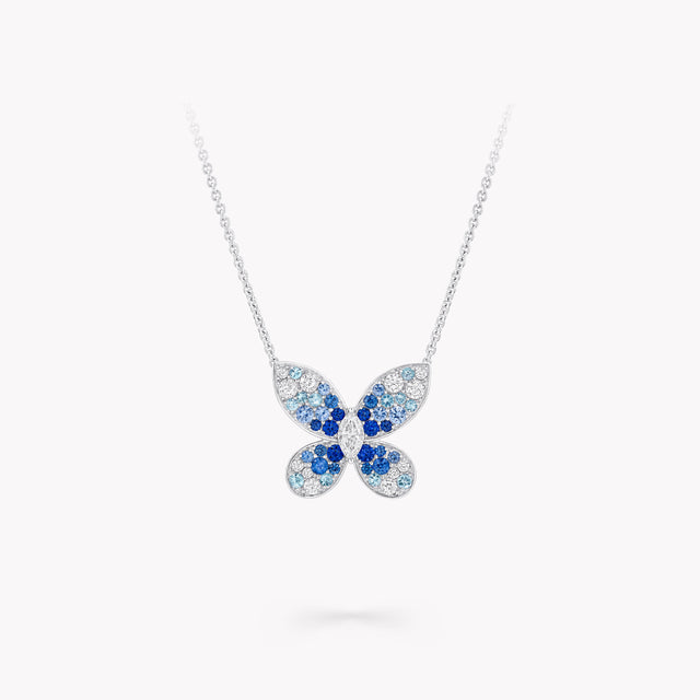 Butterfly Sapphire, Tourmaline and Diamond Mini Pendant