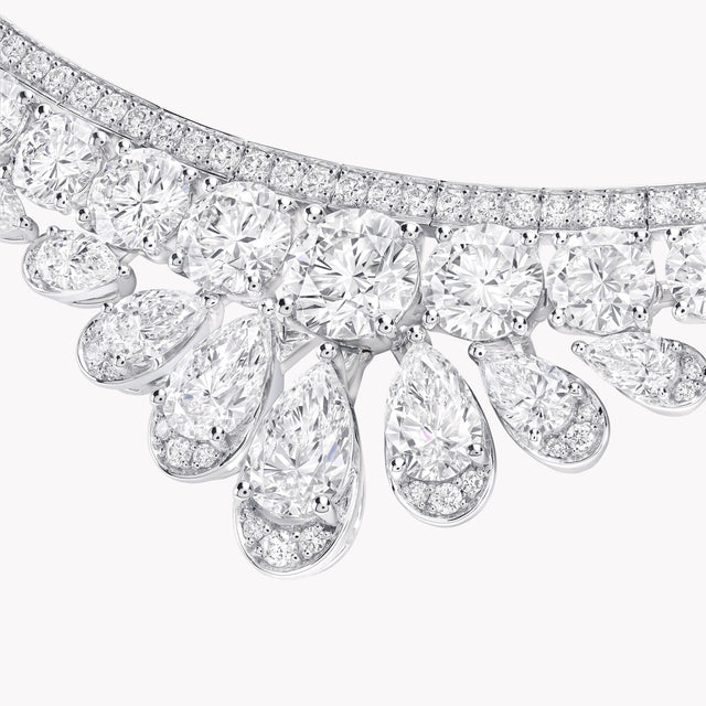 Pear Shape, Marquise and Round Diamond Necklace