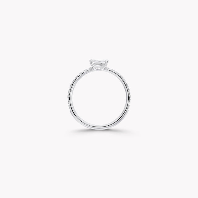 Foufou Horizontal Emerald Cut Diamond Ring