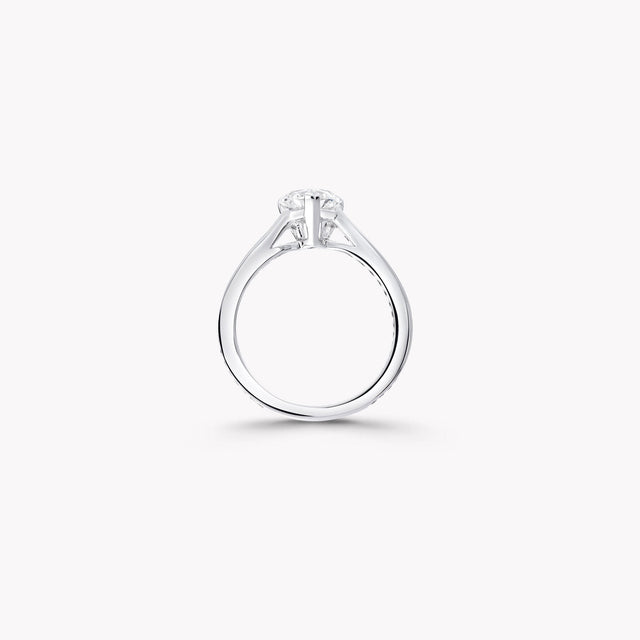Flame Heart Shape Diamond Engagement Ring