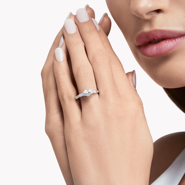 Promise Heart Shape Diamond Engagement Ring