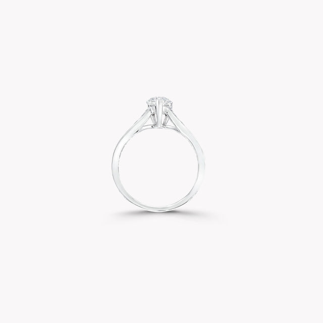 Flame Pear Shape Diamond Engagement Ring
