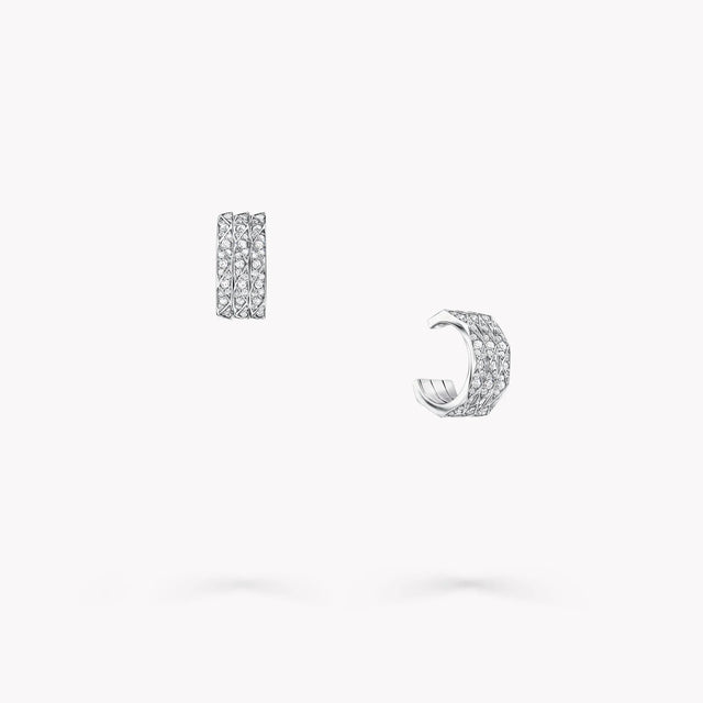 Laurence Graff Signature Triple Pavé Diamond Hoop Earrings