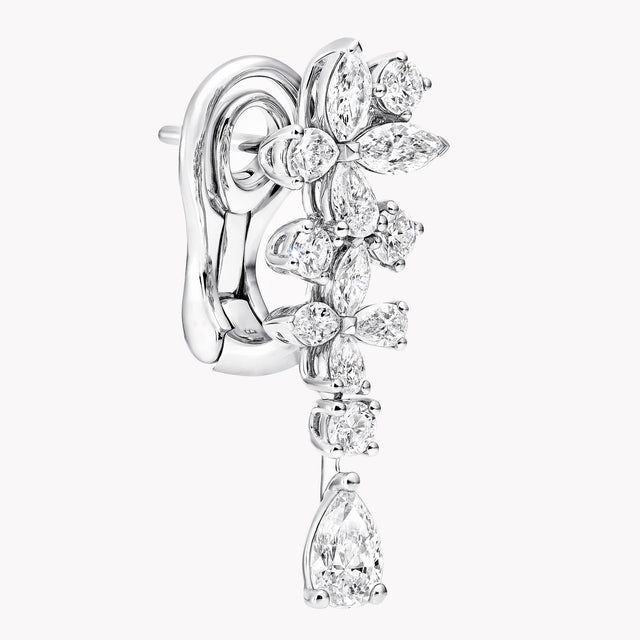 Classic Butterfly Diamond Drop Earrings