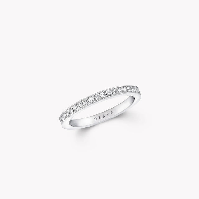 Thread Set Diamond Wedding Band