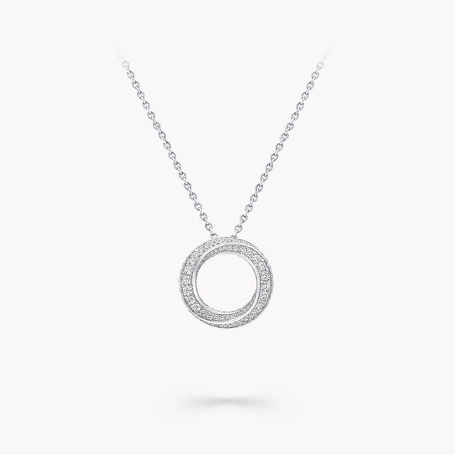 Spiral Pavé Diamond Pendant