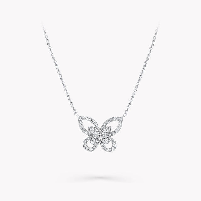 Butterfly Silhouette Diamond Mini Pendant