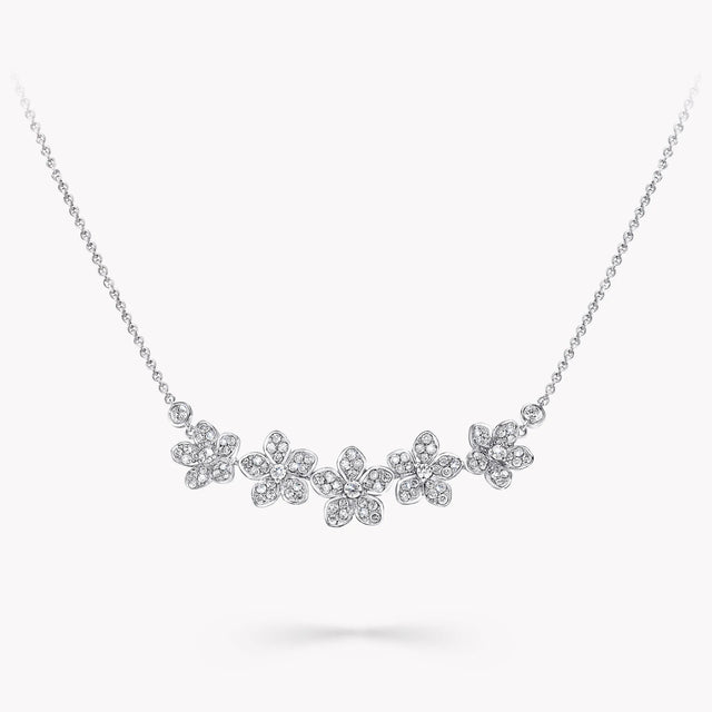 Wild Flower Diamond Line Pendant