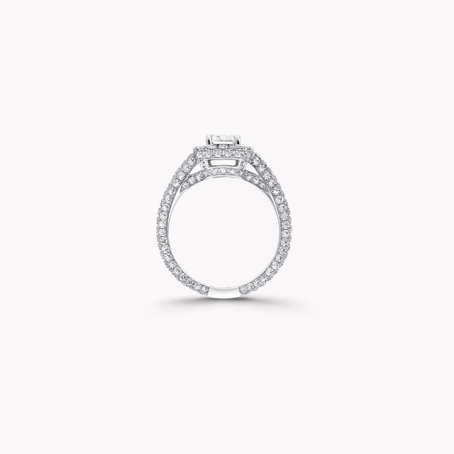 Constellation Emerald Cut Diamond Engagement Ring