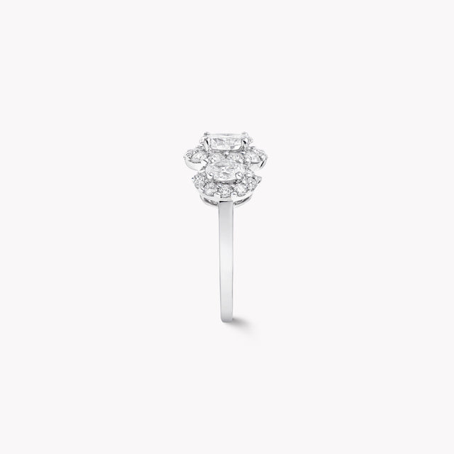 Icon Three Stone Oval Diamond Engagement Ring