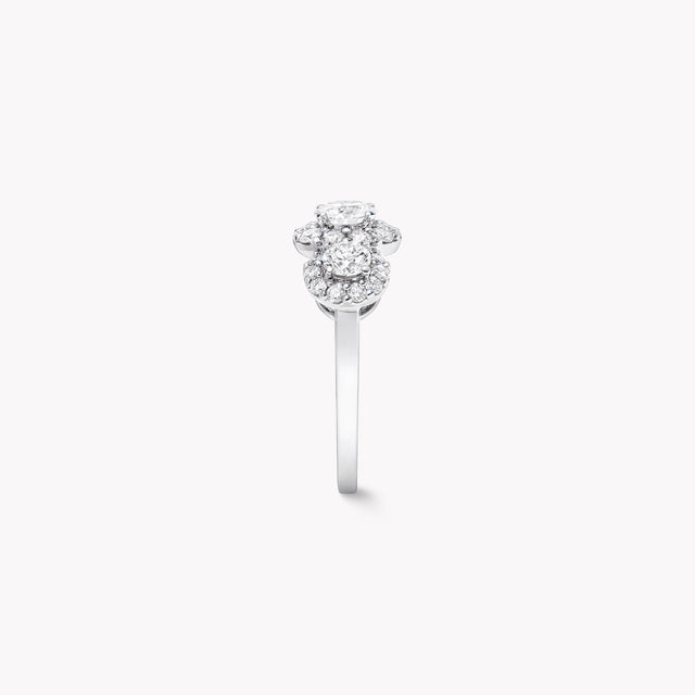Icon Three Stone Round Diamond Engagement Ring