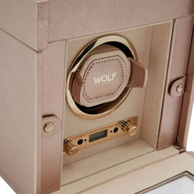 Wolf Palermo Single Watch Winder Rose Gold