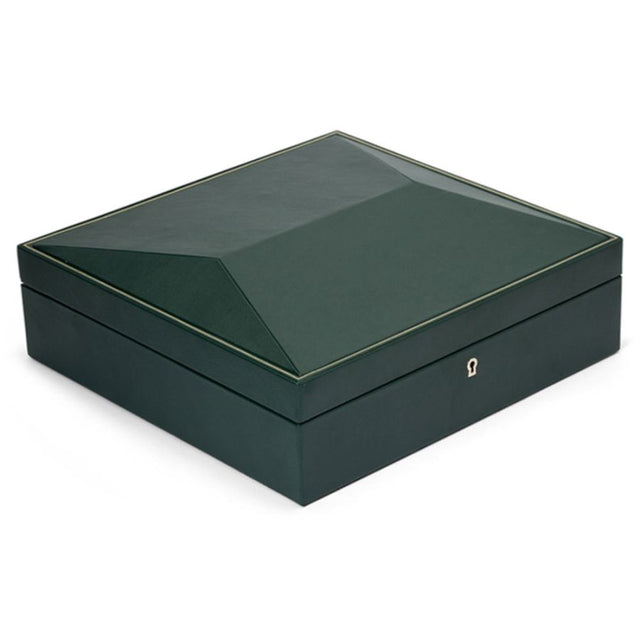 Wolf British Racing 15 Piece Watch Box Green